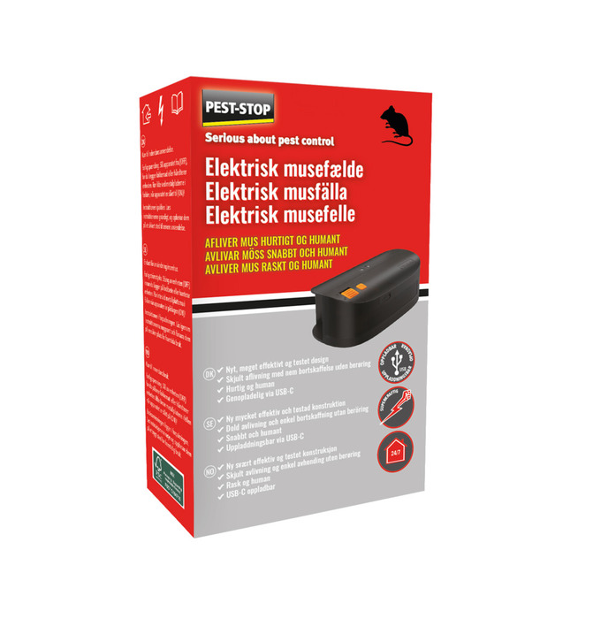 Elektrisk musefælde genopladelig - Pest-Stop